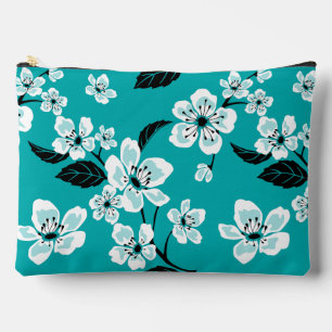 CHERRY BLOSSOM - SAKURA PATTER IN AQUAMARIN ZUBEHÖRTASCHE