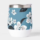 CHERRY BLOSSOM - SAKURA PATTER IN RAUCHBLAU (Links)