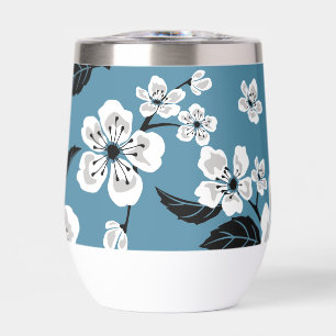 CHERRY BLOSSOM - SAKURA PATTER IN RAUCHBLAU