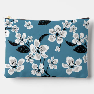 CHERRY BLOSSOM - SAKURA PATTER IN RAUCHBLAU ZUBEHÖRTASCHE