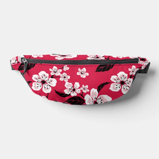 CHERRY BLOSSOM - SAKURA PATTER IN ROT BAUCHTASCHE (Ablage )