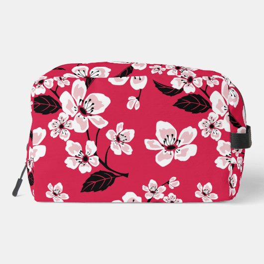 CHERRY BLOSSOM - SAKURA PATTER IN ROT WASCHBEUTEL (Rückseite)