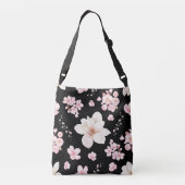 CHERRY BLOSSOM SAKURA PATTERN CROSSBODY BAG TRAGETASCHEN MIT LANGEN TRÄGERN (Rückseite)