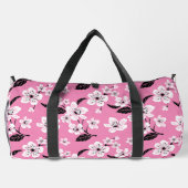 CHERRY BLOSSOM - SAKURA PATTERN IN LITE PINK DUFFLE BAG (Rückseite)