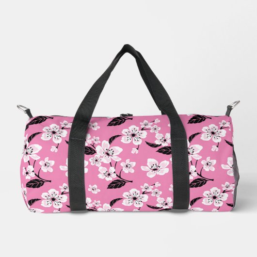 CHERRY BLOSSOM - SAKURA PATTERN IN LITE PINK DUFFLE BAG (Vorderseite)
