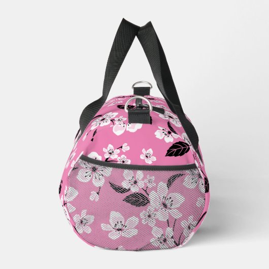 CHERRY BLOSSOM - SAKURA PATTERN IN LITE PINK DUFFLE BAG (Rechts)