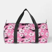 CHERRY BLOSSOM - SAKURA PATTERN IN LITE PINK DUFFLE BAG (Rückseite)