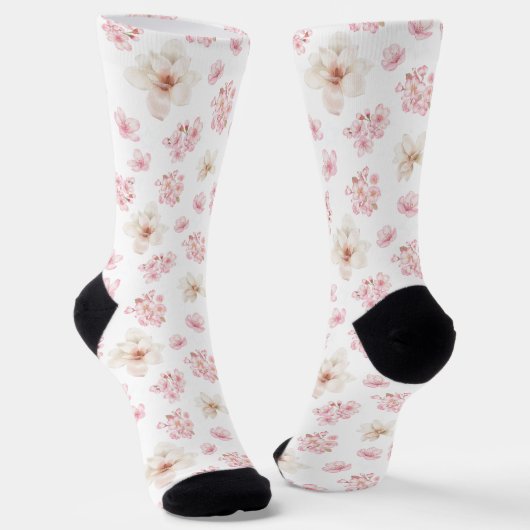 CHERRY BLOSSOM SAKURA PATTERN NAME SOCKS SOCKEN (Gewinkelt)