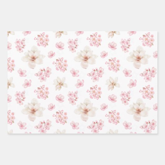 CHERRY BLOSSOM SAKURA PATTERN NAME WRAPPPAPIER GESCHENKPAPIER SET (Vorderseite 3)