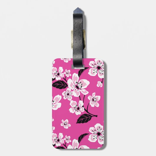 CHERRY BLOSSOM - SAKURA (PINK) GEPÄCKANHÄNGER (Rückseite vertikal)