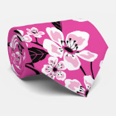 CHERRY BLOSSOM - SAKURA (PINK) KRAWATTE (Gerollt)