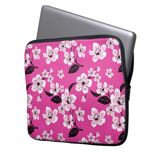 CHERRY BLOSSOM - SAKURA (PINK) LAPTOPSCHUTZHÜLLE (Vorderseite Links)