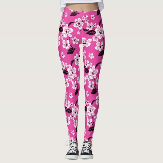 CHERRY BLOSSOM - SAKURA (PINK) LEGGINGS (Vorderseite)