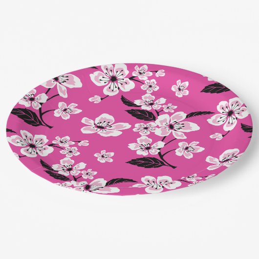 CHERRY BLOSSOM - SAKURA (PINK) PAPPTELLER (Schrägansicht)