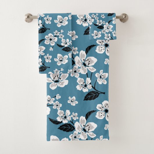CHERRY BLOSSOM - SAKURA (RAUCHBLAU) BADHANDTUCH SET (Insitu)