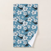 CHERRY BLOSSOM - SAKURA (RAUCHBLAU) BADHANDTUCH SET (Handtuch)