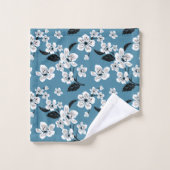 CHERRY BLOSSOM - SAKURA (RAUCHBLAU) BADHANDTUCH SET (Waschlappen)