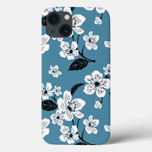 CHERRY BLOSSOM - SAKURA (RAUCHBLAU) Case-Mate iPhone HÜLLE (Rückseite)