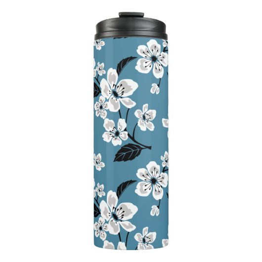 CHERRY BLOSSOM - SAKURA (RAUCHBLAU) THERMOSBECHER (Vorderseite)
