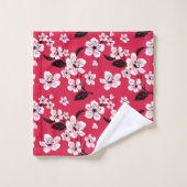 CHERRY BLOSSOM - SAKURA (RED) BAD TOWEL SET (Waschlappen)