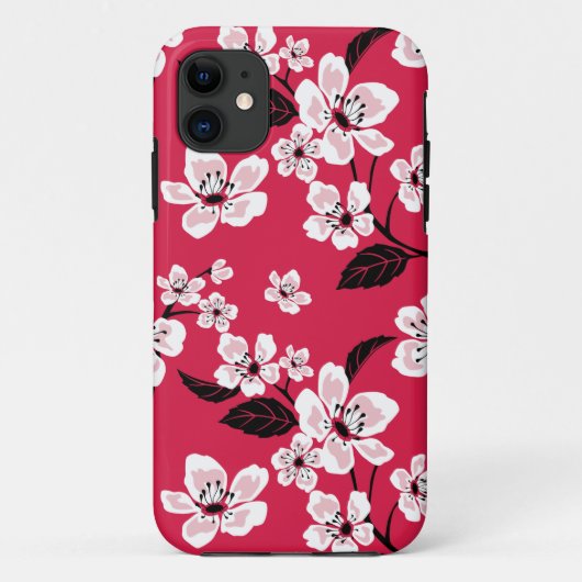 CHERRY BLOSSOM - SAKURA (RED) Case-Mate iPhone HÜLLE (Rückseite)