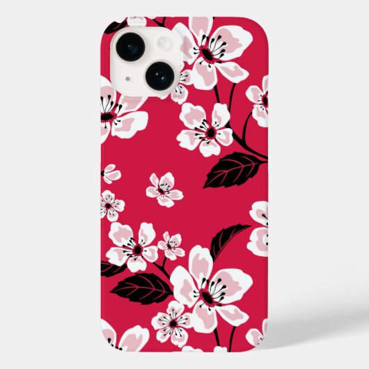 CHERRY BLOSSOM - SAKURA (RED) Case-Mate iPhone HÜLLE (Rückseite)