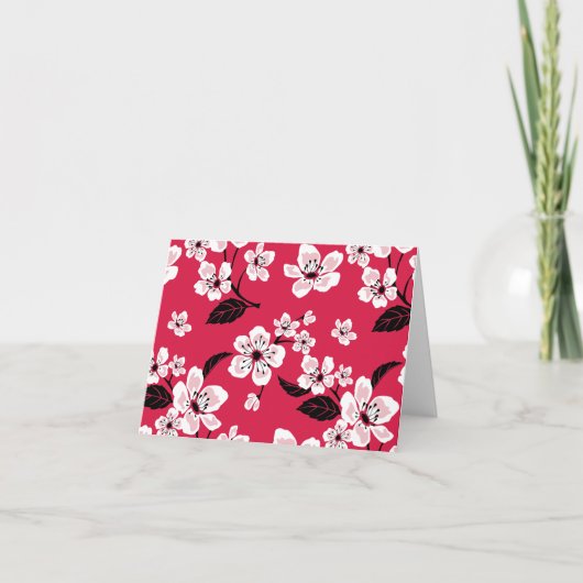 CHERRY BLOSSOM - SAKURA (RED) DANKESKARTE (Vorderseite)