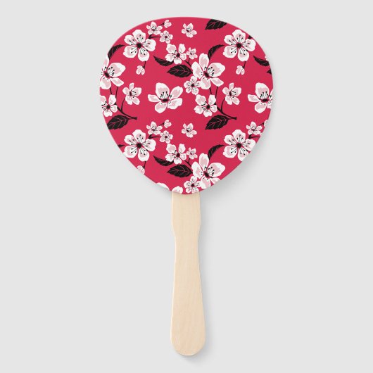 CHERRY BLOSSOM - SAKURA (RED) FÄCHER (Rückseite)