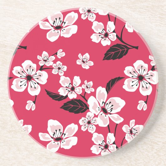 CHERRY BLOSSOM - SAKURA (RED) GETRÄNKEUNTERSETZER (Vorne)