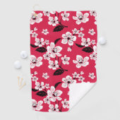 CHERRY BLOSSOM - SAKURA (RED) GOLFHANDTUCH (Insitu)