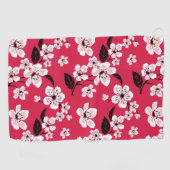 CHERRY BLOSSOM - SAKURA (RED) GOLFHANDTUCH (Horizontal)