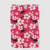 CHERRY BLOSSOM - SAKURA (RED) GOLFHANDTUCH (Vorderseite)