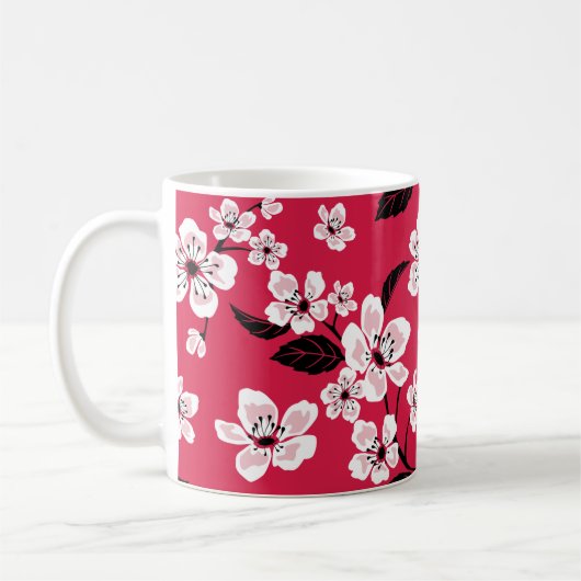 CHERRY BLOSSOM - SAKURA (RED) KAFFEETASSE (Links)