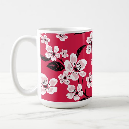 CHERRY BLOSSOM - SAKURA (RED) KAFFEETASSE (Links)