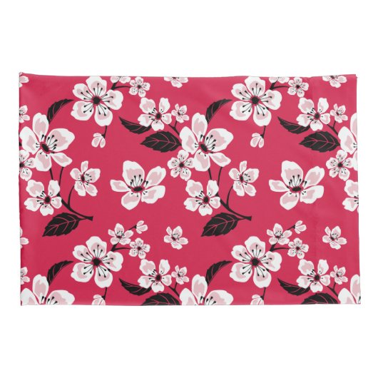 CHERRY BLOSSOM - SAKURA (RED) KISSENBEZUG (Rückseite-Rechts)