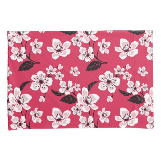 CHERRY BLOSSOM - SAKURA (RED) KISSENBEZUG (Vorderseite-Rechts)