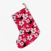 CHERRY BLOSSOM - SAKURA (RED) KLEINER WEIHNACHTSSTRUMPF (Rückseite (Hängend))