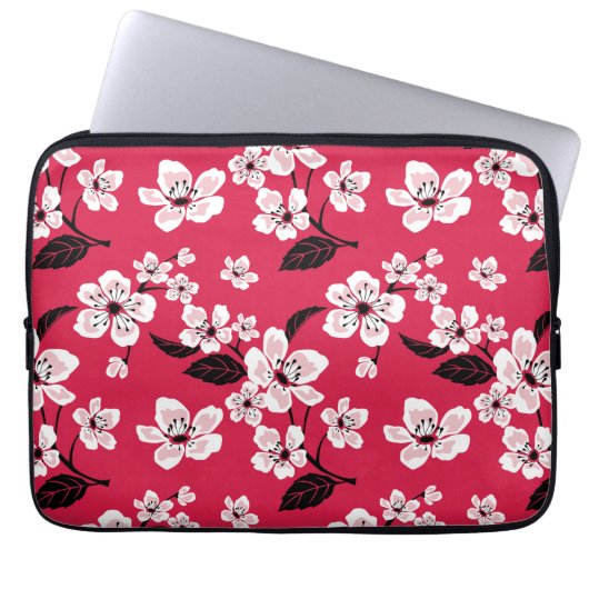 CHERRY BLOSSOM - SAKURA (RED) LAPTOPSCHUTZHÜLLE (Vorderseite)