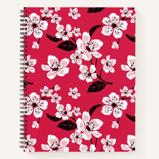 CHERRY BLOSSOM - SAKURA (RED) NOTIZBLOCK (Vorderseite)