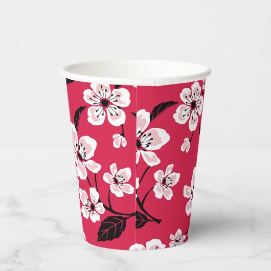 CHERRY BLOSSOM - SAKURA (RED) PAPPBECHER (Rechts)