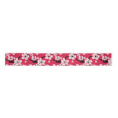 CHERRY BLOSSOM - SAKURA (RED) SATINBAND (Vorderseite)