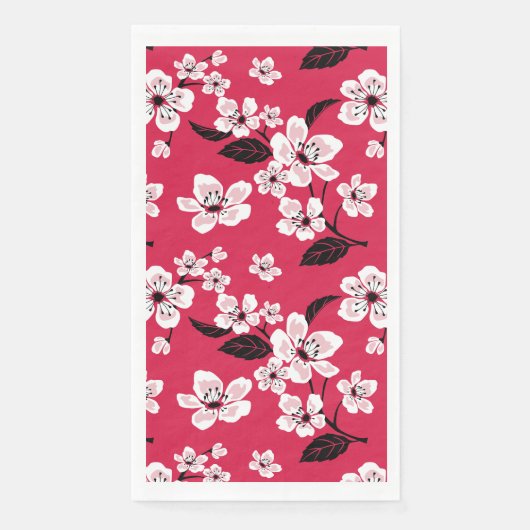 CHERRY BLOSSOM - SAKURA (RED) SERVIETTE (Vorderseite)