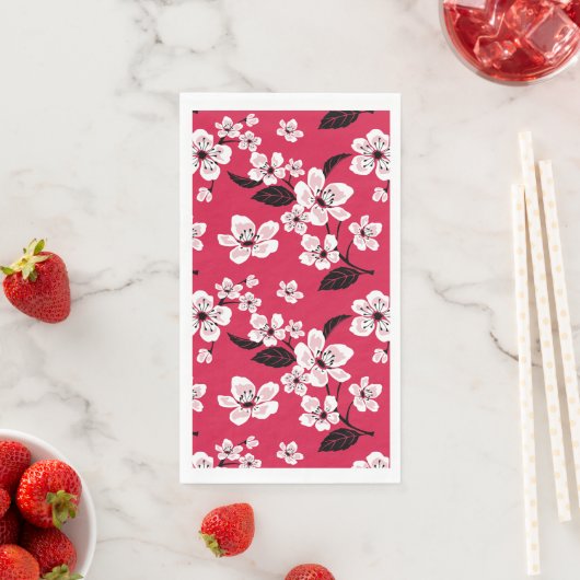CHERRY BLOSSOM - SAKURA (RED) SERVIETTE (Beispiel)