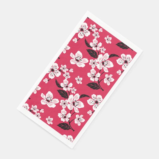 CHERRY BLOSSOM - SAKURA (RED) SERVIETTE (Ecke)