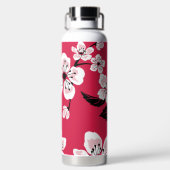 CHERRY BLOSSOM - SAKURA (RED) WASSERFLASCHE TRINKFLASCHE (Rückseite)