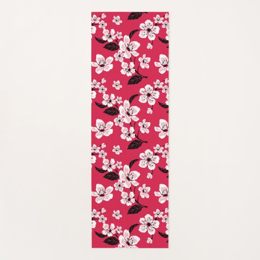 CHERRY BLOSSOM - SAKURA (RED) YOGAMATTE (Vorderseite)