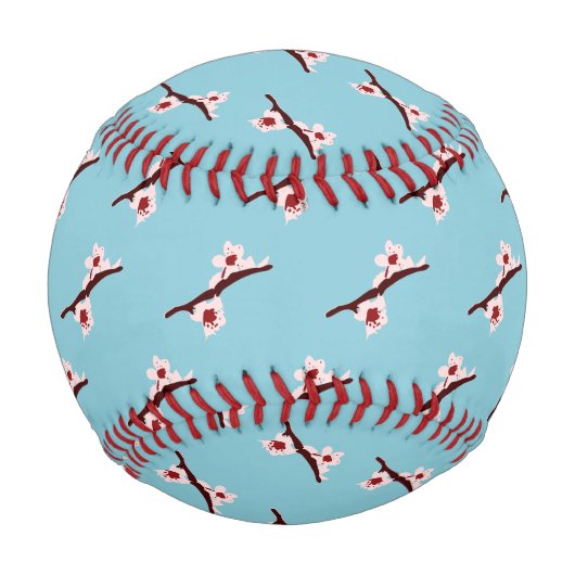Cherry Blossom, Sakura, rosa Blumenmuster Baseball (Rückseite)