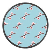 Cherry Blossom, Sakura, rosa Blumenmuster Eishockey Puck (Vorderseite)