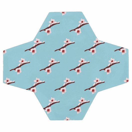 Cherry Blossom, Sakura, rosa Blumenmuster Fußball (Flach)