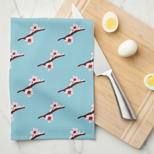 Cherry Blossom, Sakura, rosa Blumenmuster Geschirrtuch (Viertel Falte)